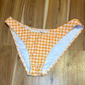 Wild fable orange gingham swimsuit bottoms